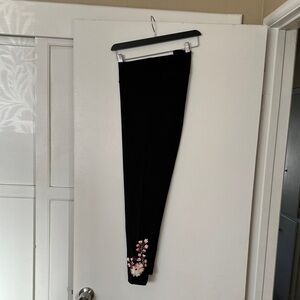 Betsey Johnson Inky Black Performance Leggings. 2X.